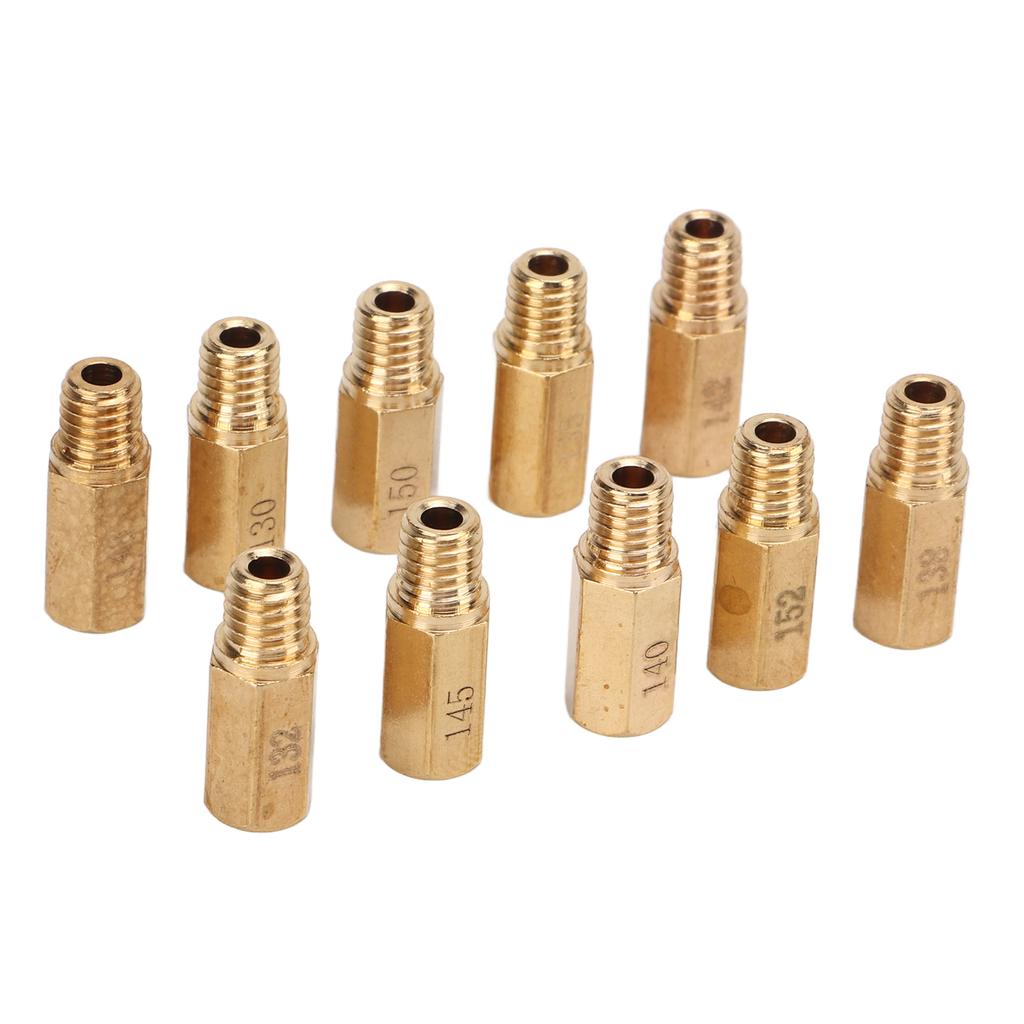 10 шт. комплект главного жиклера карбюратора 130 132 135 138 140 142 145 148 150 152 замена для Keihin