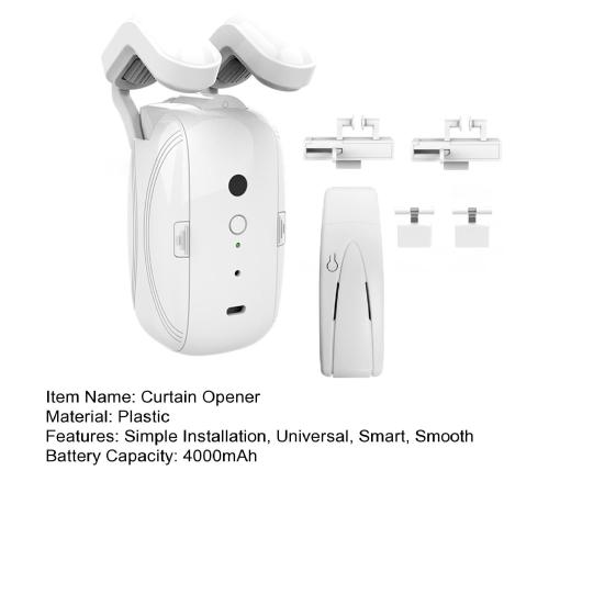 Умное автоматическое устройство для открывания штор с датчиком освещенности Высокопроизводительный мотор Голосовое управление Универсальное и простое в установке устройство для открывания штор