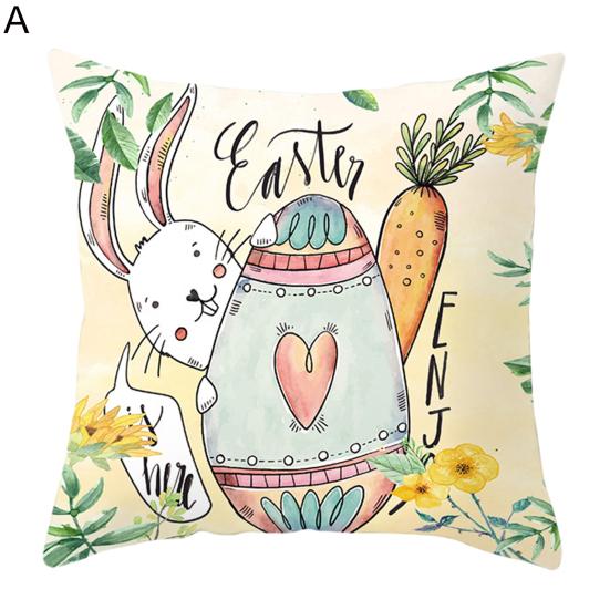 Наволочка с буквами, потайная молния, декоративная Пасхальный кролик, яйца, диван, спальня, автомобильная подушка, чехлы, товары для дома