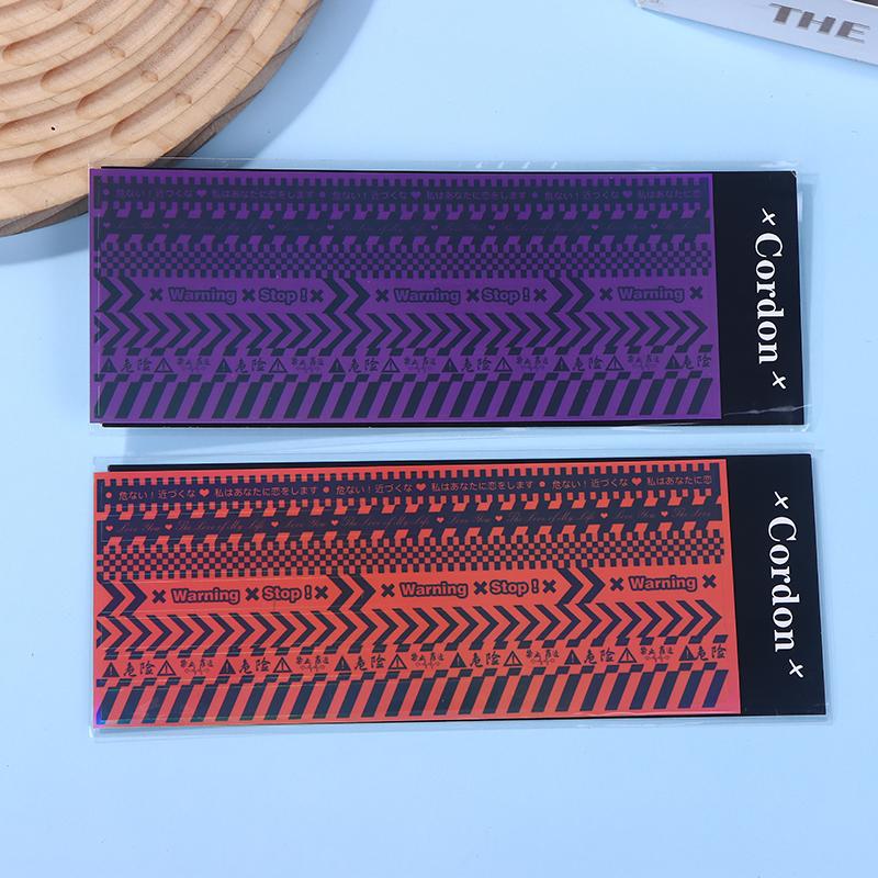 Лазерные Предупреждающие Наклейки Ins Наклейки Сделай Сам Украшение для Ежедневника Наклейка для Блокнота Дневника Скрапбукинга