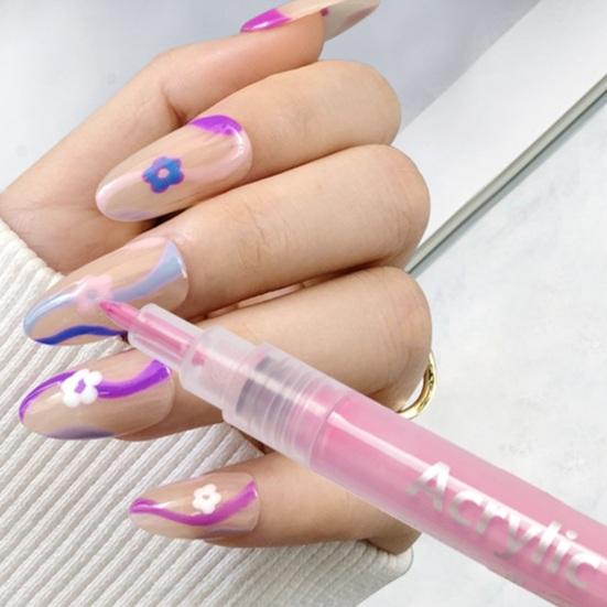 Многофункциональная ручка для дизайна ногтей с тонким легким наконечником в горошек и цветами для ручки для граффити для ногтей