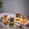 Home Tea Pot with Lift Filter Walnut Anti-Scalding Handle Tea Kettle Thickened High Borosilicate Pyrex Kung Fu Teapot