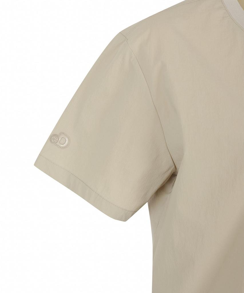 DISCOVERY EXPEDITION Women'S Freshvent Pocket Woven Short Sleeve T-Shirt (Beige2)
