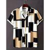 Мужская рубашка с коротким рукавом, кардиган, с принтом тай-дай, акварельная смесь цветов, с воротником и пуговицами, гавайская рубашка для отпуска