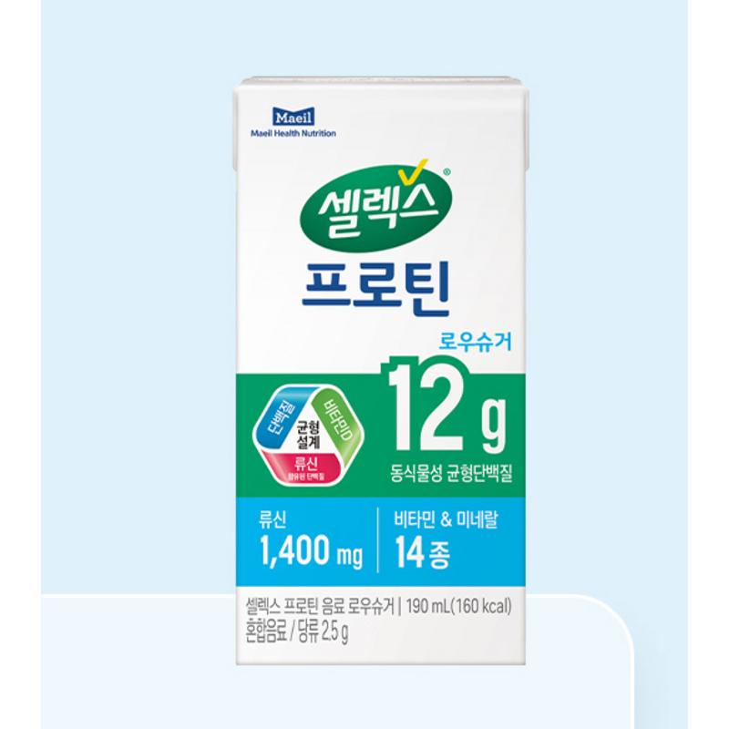Selex Protein Raw Sugar Drink, 190ml, 48 pcs.