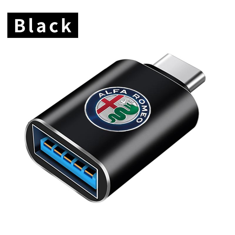 EORUZ1 Car Type-C Turn USB3.0 Adapter Auto Converter Interior Parts For Alfa Romeo 159 Giulietta Giulia 147 Mito 156 Stelvio Volante