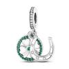 Green Color Charms Fit Bracelets 925 Silver Avocado Clover Bead Cactus Chameleon Zircon DIY Jewelry Charm