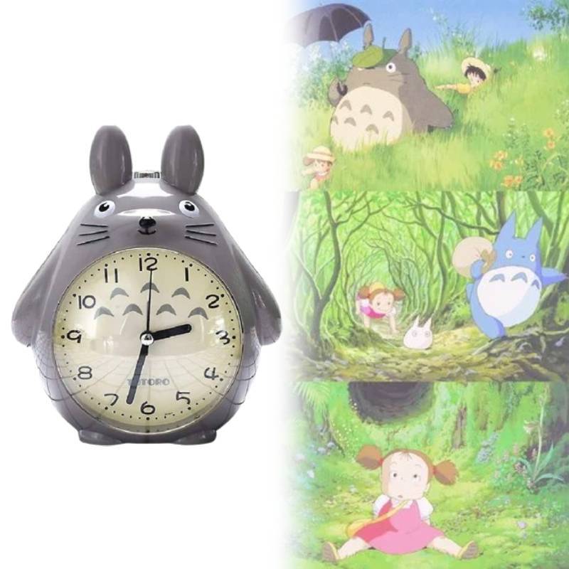 Wekity For Totoro Theme Snooze Function Silent Night Light Clocks Best Gift Kids