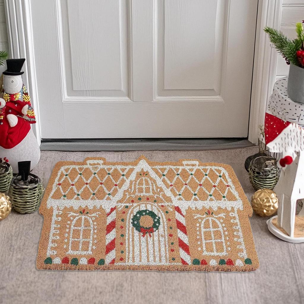 Christmas Outdoor Floor Mat For Front Door Holiday Door Mat Christmas Decor Non-Slip Winter Mat Holiday Decorations Doormat