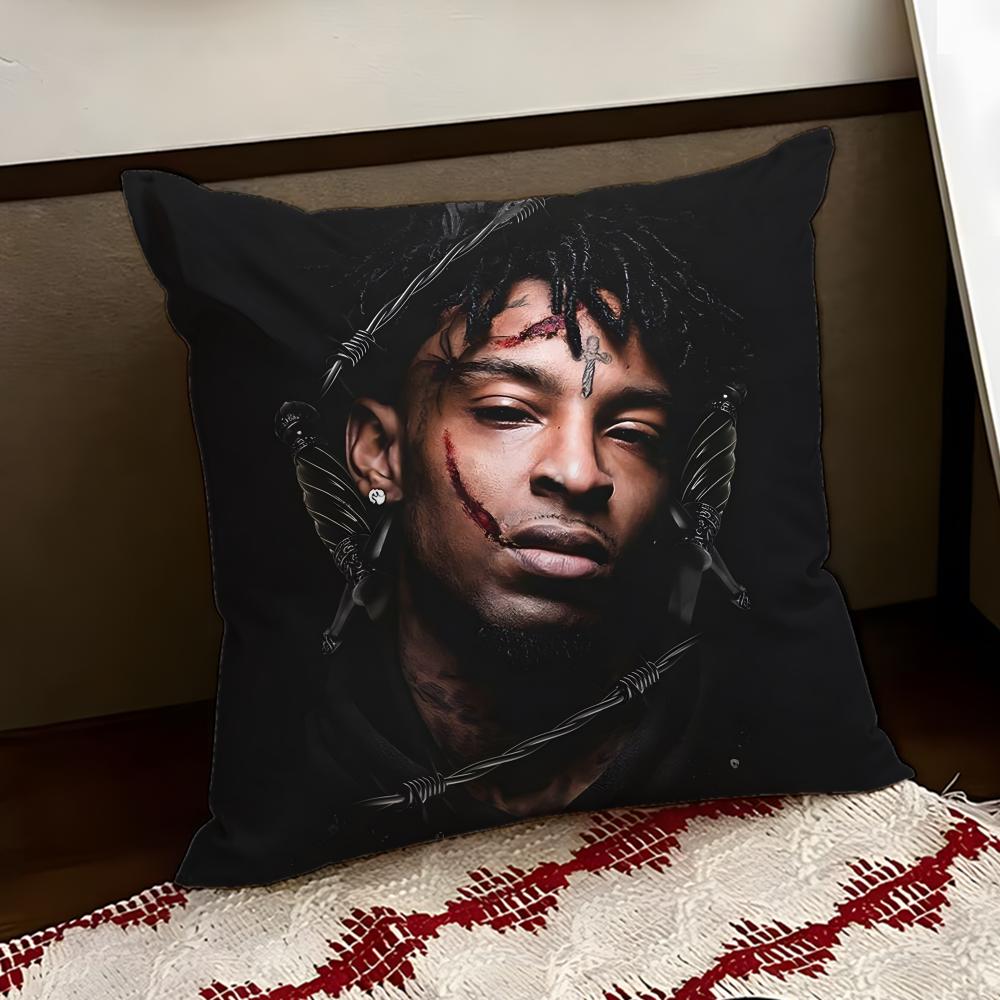 21 SSavage Singer Cushion Cover Reversible Soft Durable Pillow Cover Home  Car MultiScene Use for Daily Comfort