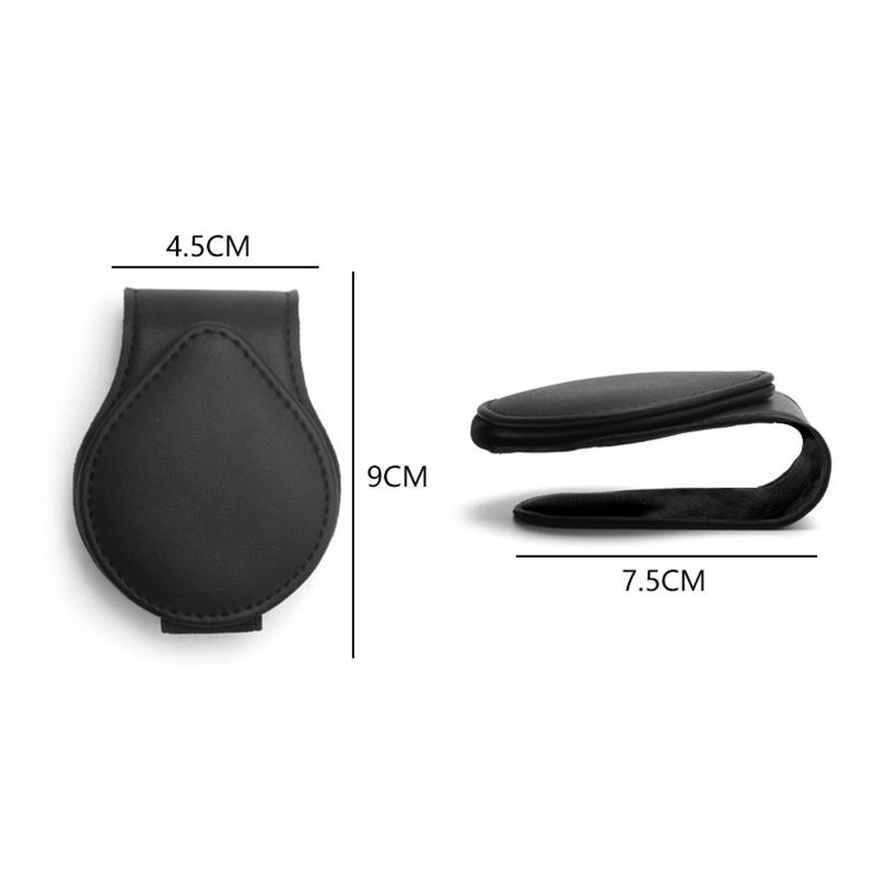 Универсальный кожаный солнцезащитный козырек с клипсой для очков, автомобильный держатель для карт и билетов, портативные клипсы для очков, аксессуары для салона автомобиля