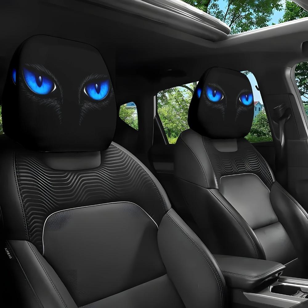 2 Pcs Ghost Car Headrest Covers Halloween Accessories Car Interior Decor Halloween