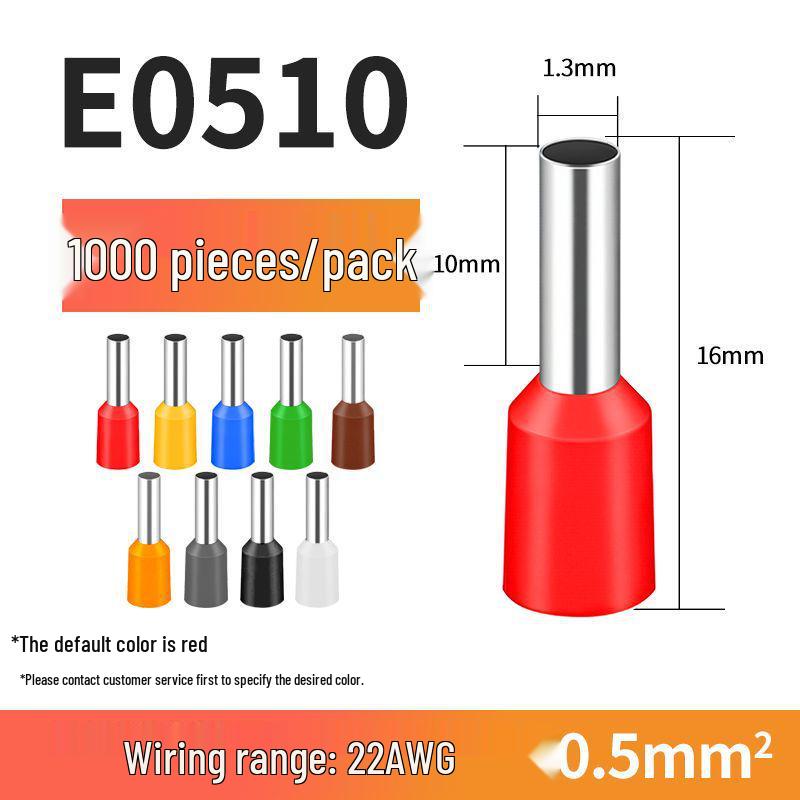 VE Трубчатый Предварительно Изолированный Клеммник E 0308 Обжимной Штыревой Клеммник