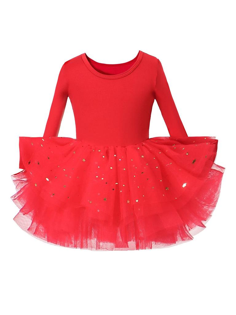 Детский костюм для балетных танцев - Леотард с принтом звездной принцессы