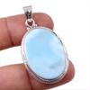 Natural Republic Larimar Gemstone 925 Solid Sterling Silver Pendant 1.75" F0u82