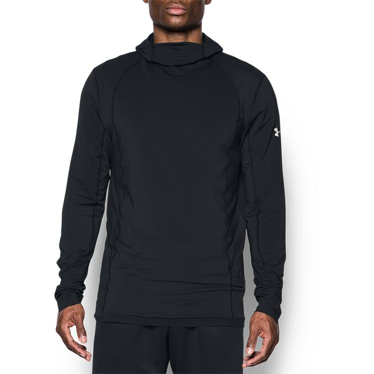 Under Armour Беговая толстовка с капюшоном и длинными рукавами, мужская, черная 1298837-001