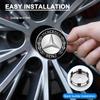 4pcs Car Wheel Center Hub Cap Logo Stickers Rim Cover Emblem Decal For Mercedes Benz AMG GLE GLS GLC CLA GLB ML W204 W206 W205 W212 W203