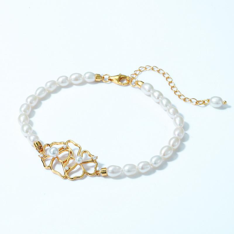 Meier New arrivalaccessible luxuryniche style pearl bracelet s925 sterling silver bracelet frenchclassy sense bracelet