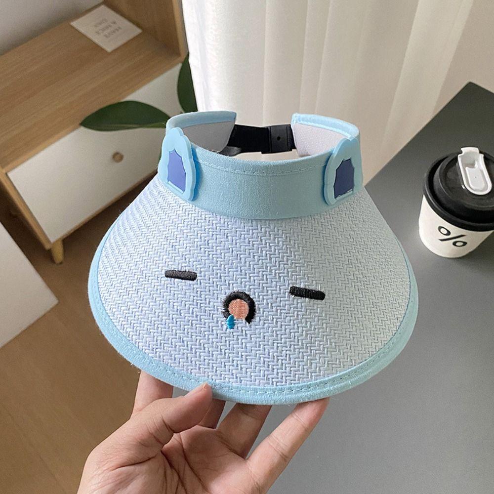 Sun Hat Cartoon Sunshade Hat Shading Hat Children's Visor Hat Soft Children Straw Sun Hat Travel