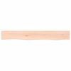 Wall Shelf 80x10x2 cm Solid Oak Wood Untreated