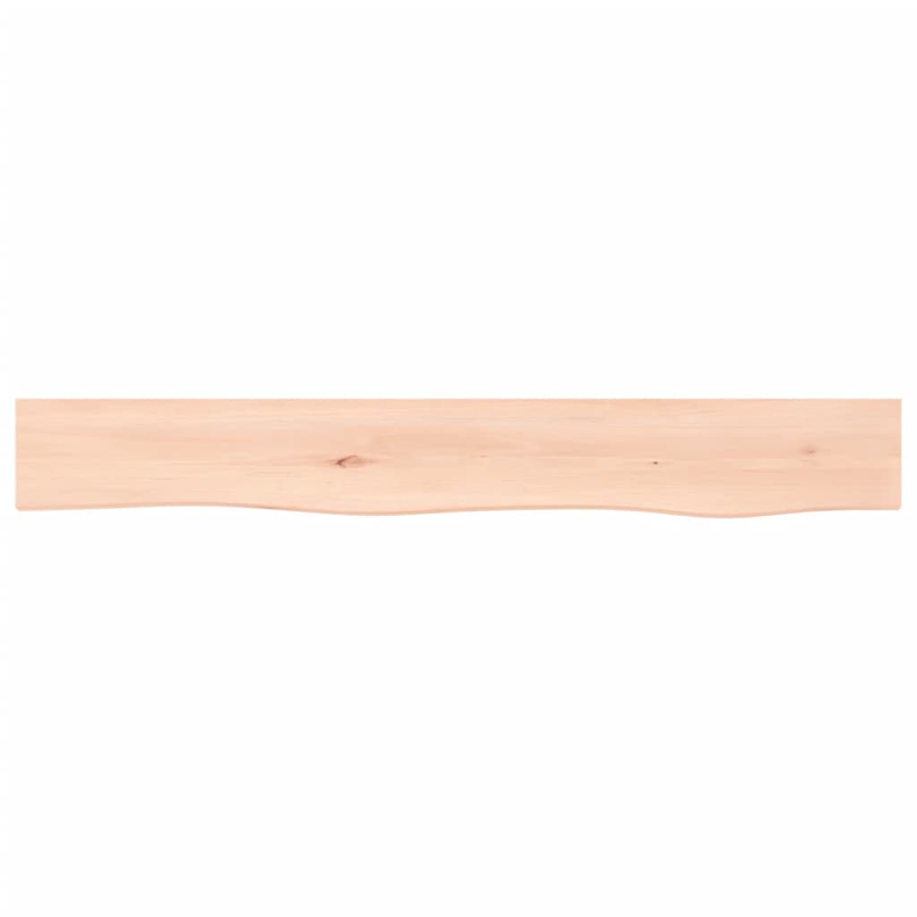 Wall Shelf 80x10x2 cm Solid Oak Wood Untreated
