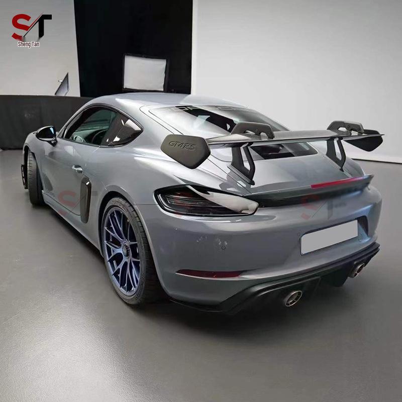 Porsche 718 Carbon Fiber GT4RS Style Rear Spoiler & Diffuser Wing