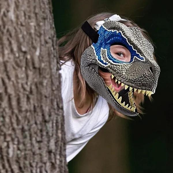 Halloween Dragon Dinosaur Mask Open Mouth Latex Horror Dinosaur Headgear Dino Mask Party Cosplay Costume Scared Mask CDN