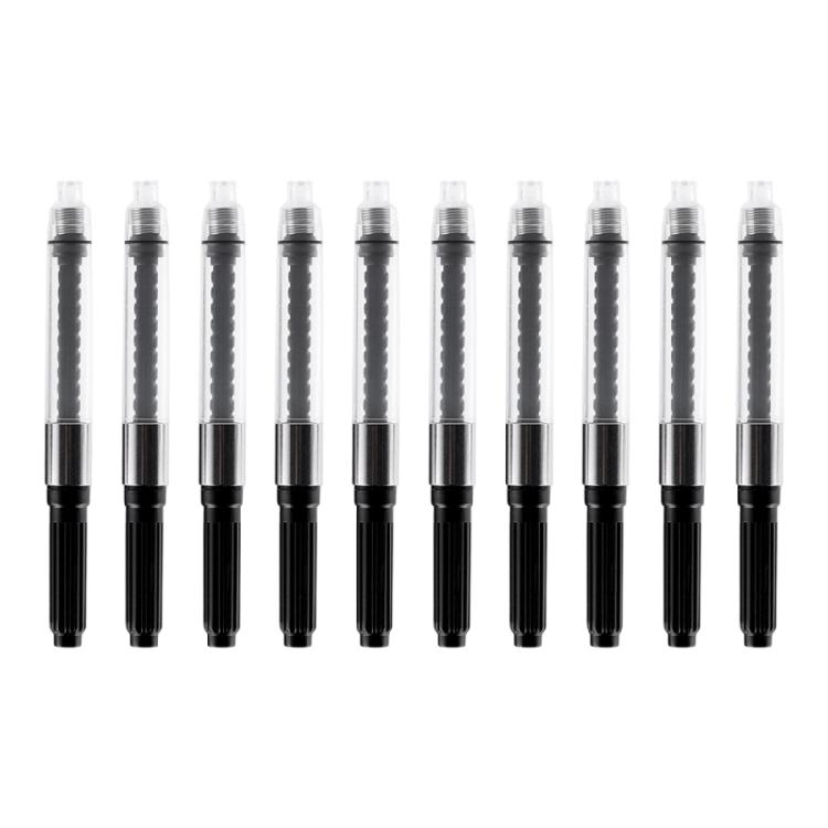 10Pcs/pack Standard Fountain Pen Converters Spirals Rotation Loading System Metal Collar Vacuum Sealed Ink Cartridges