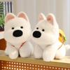 Stuffed Dog Plush Toy Soft West Highland White Terrier Dolls Cartoon Puppy Burger Fries Bag Pillow Kawaii Gifts for Birthday