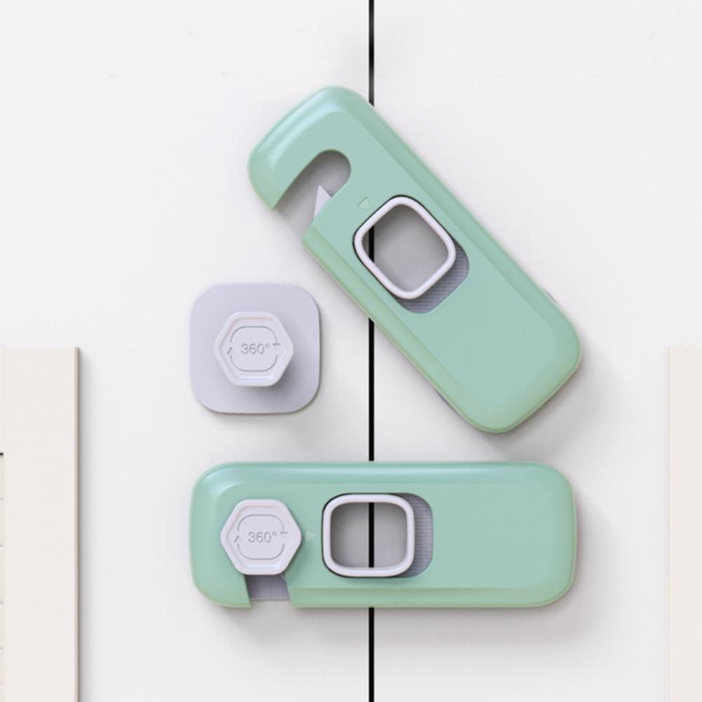 Cabinet Drawer Protection Freezer Child Safety Lock Closing Buckle Housing Safety Door Locks