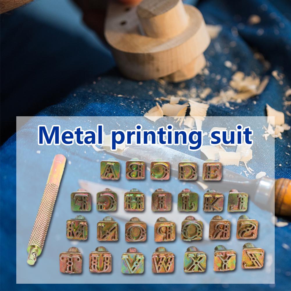 26/36 Штампов Сплав Цинка Английские Буквы Набор Символов для Штамповки Кожа Декорация Инструменты для Маркировки Пробивки DIY Инструменты для Кожевенного Ремесла