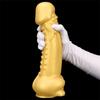 Большой лысый большой золотой силиконовый анальный штекер, анус мягкой формы, анальное расширение, большой толстый фаллоимитатор, мастурбатор