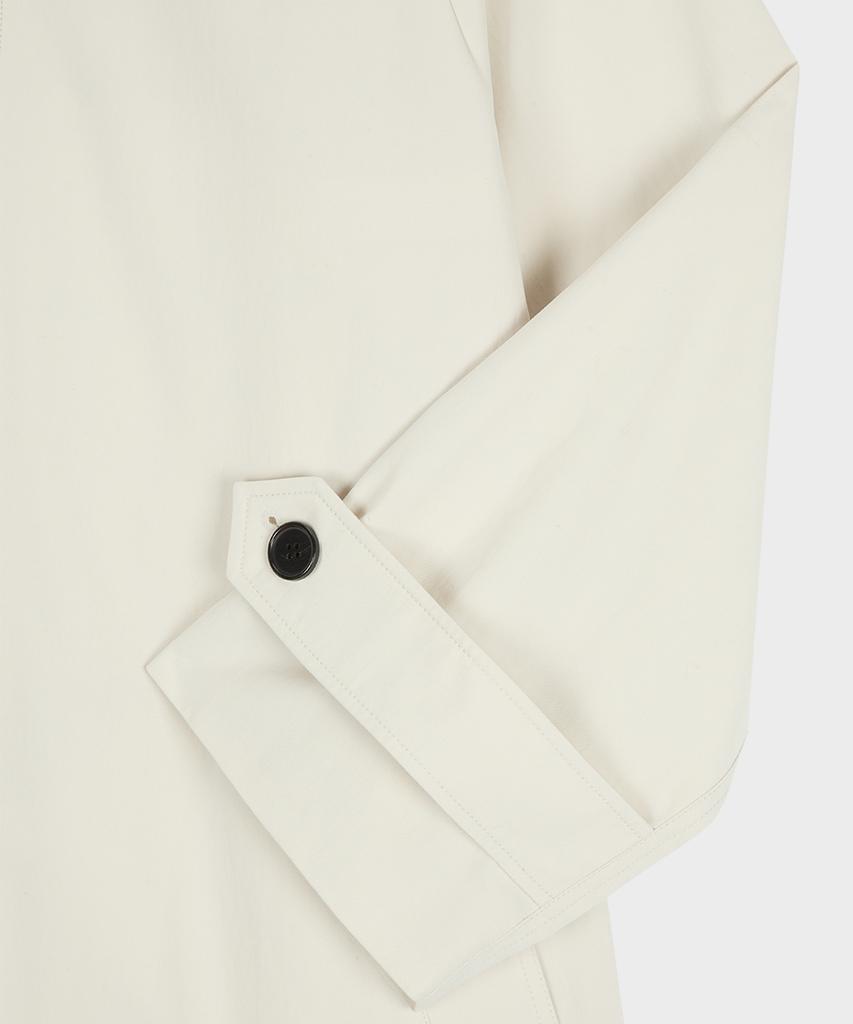 Taildern Tailored Balmacaan Long Coat Ivory
