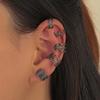 Women Ear Cuff Set Punk Personality Clip Earrings Gold Non-Piercing Ear Clips Fake Cartilage Earrings