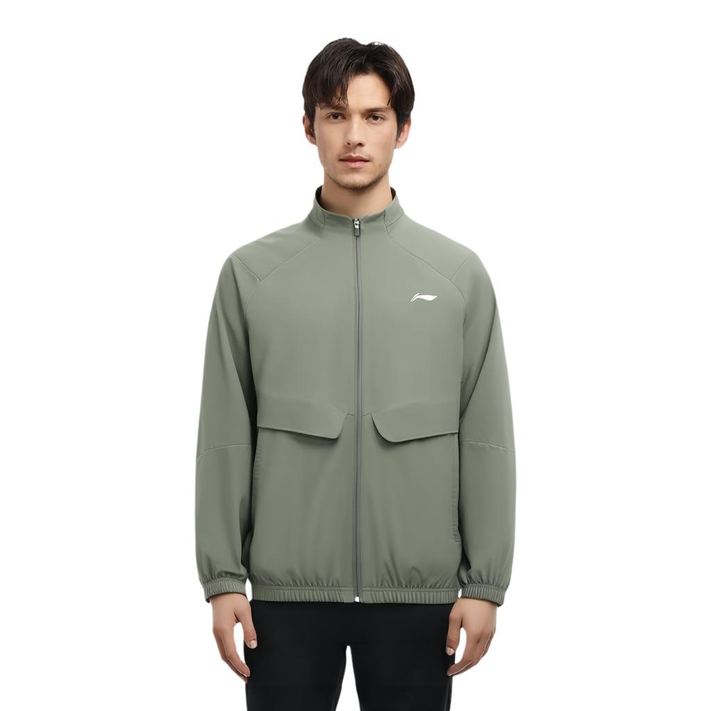 Li Ning Куртки и пальто серии Fitness Мужские Улитка Дымчато-зеленый AJDU003-2