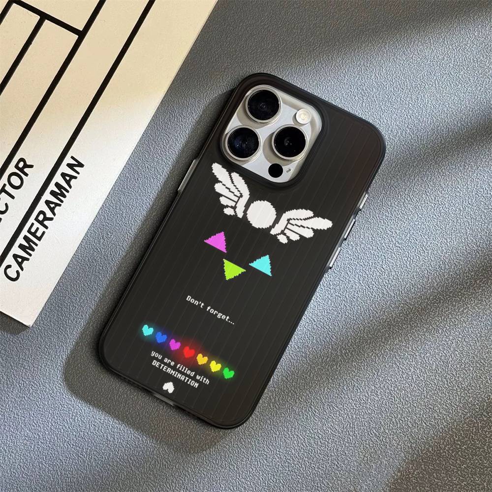 D-Deltarune Ralsei Для iPhone 17 16 15 14 13 12 11 Pro Max Plus Pro Гофрированный Ударопрочный Матовый Чехол для Телефона