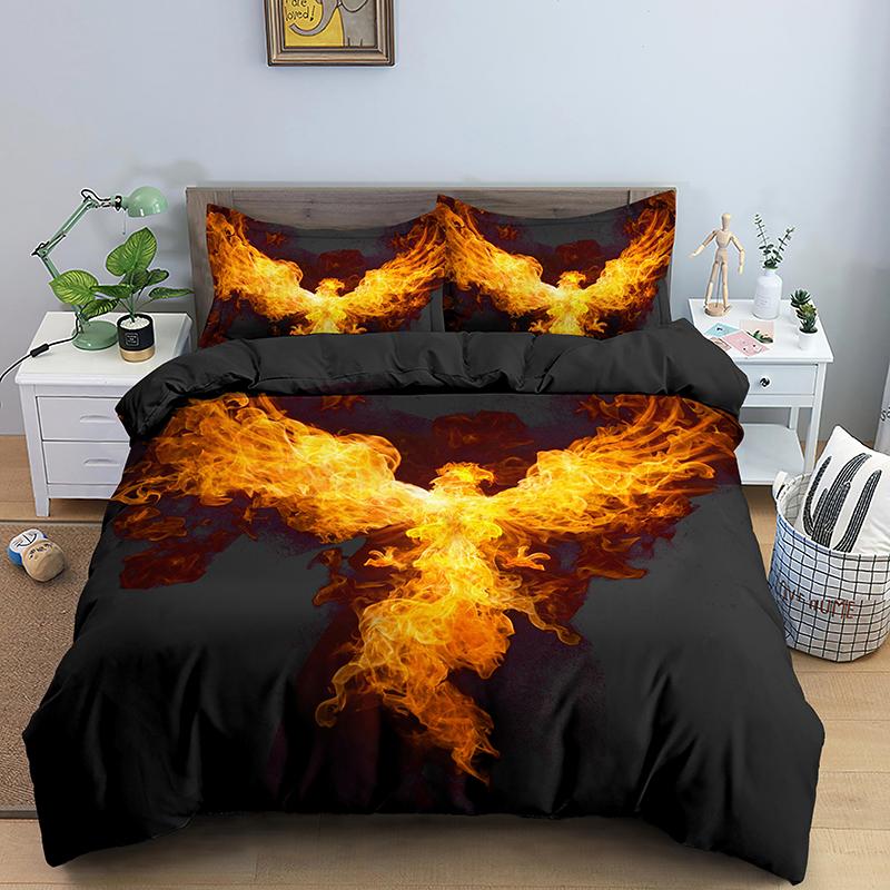 Eagle Duvet Cover Animal Bedding Set Queen King Size For Kids Teens Adults White Black Wildlife 2/3pcs Polyester Quilt Cover