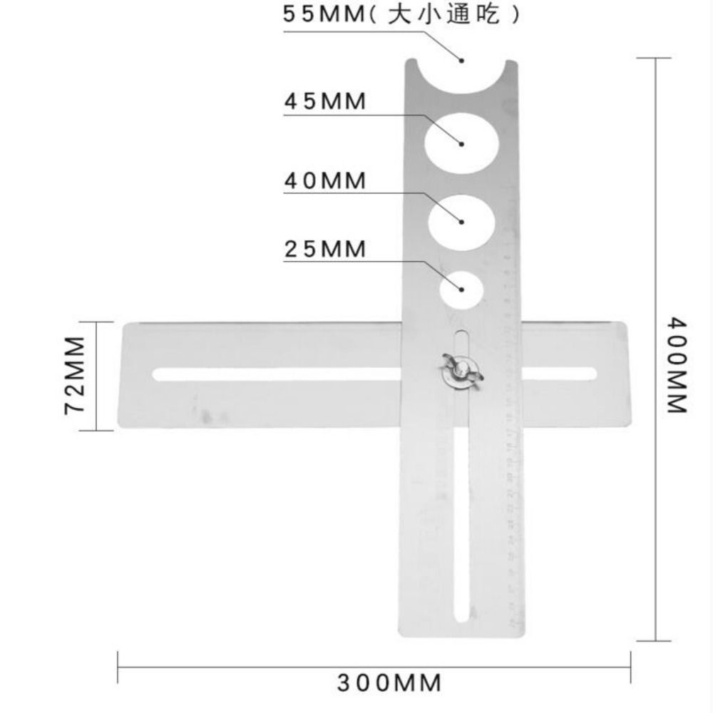 Marble Opener Position Ruler Puncher Drilling Hole Tools Hole Opener Locator Measuring Tools