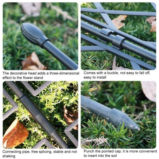 1 комплект практичной антикоррозийной стойки для восхождения на растения, стабильной регулируемой металлической стойки для экрана для растений для сада