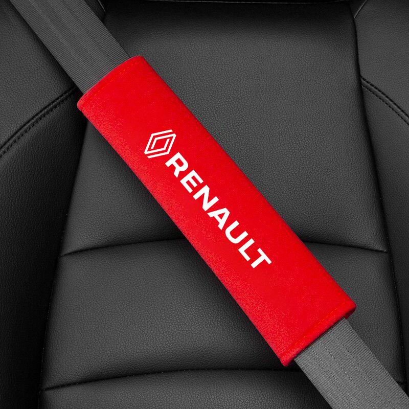 Для Renault 2026 Новые колпаки на диски 2 шт. Чехол на ремень безопасности автомобиля Плечевой Защитный чехол из углеродного волокна для Renault Clio Megane Trafic Captur