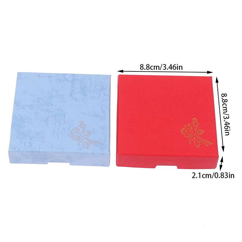 Квадратный футляр для упаковки ювелирных изделий с цветочным принтом, коробка для демонстрации браслетов, ожерелье, картонная подарочная коробка, органайзеры для ювелирных изделий