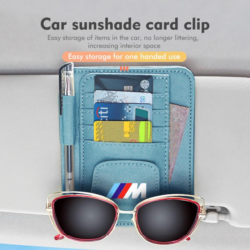 XKUGH1 For BMW New 2025 For BMW Car Sunshade Card Package Holder Sunglasses Ticket Card Clip Accessory X1 X3 X5 E39 E46 E90 F20 E60 F30
