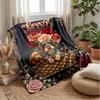 Jeweled Wolf Portrait Theme blanket Lightweight Warm Flannel Blanket Decorative Throw Blanket for Home Decoration