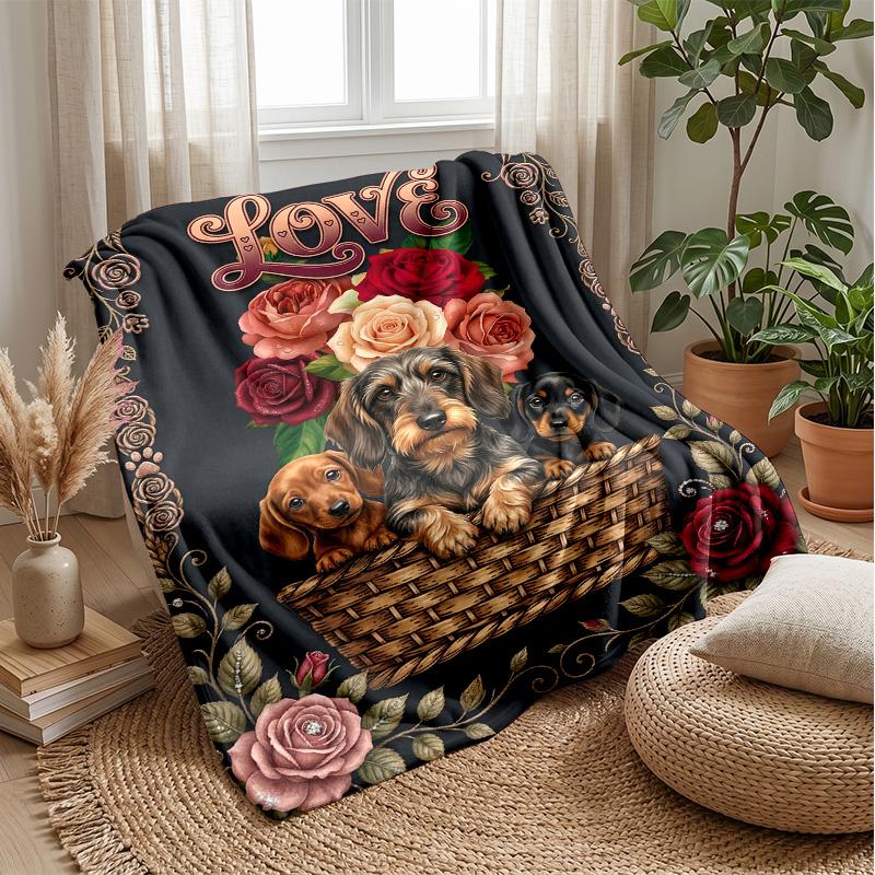 Jeweled Wolf Portrait Theme blanket Lightweight Warm Flannel Blanket Decorative Throw Blanket for Home Decoration
