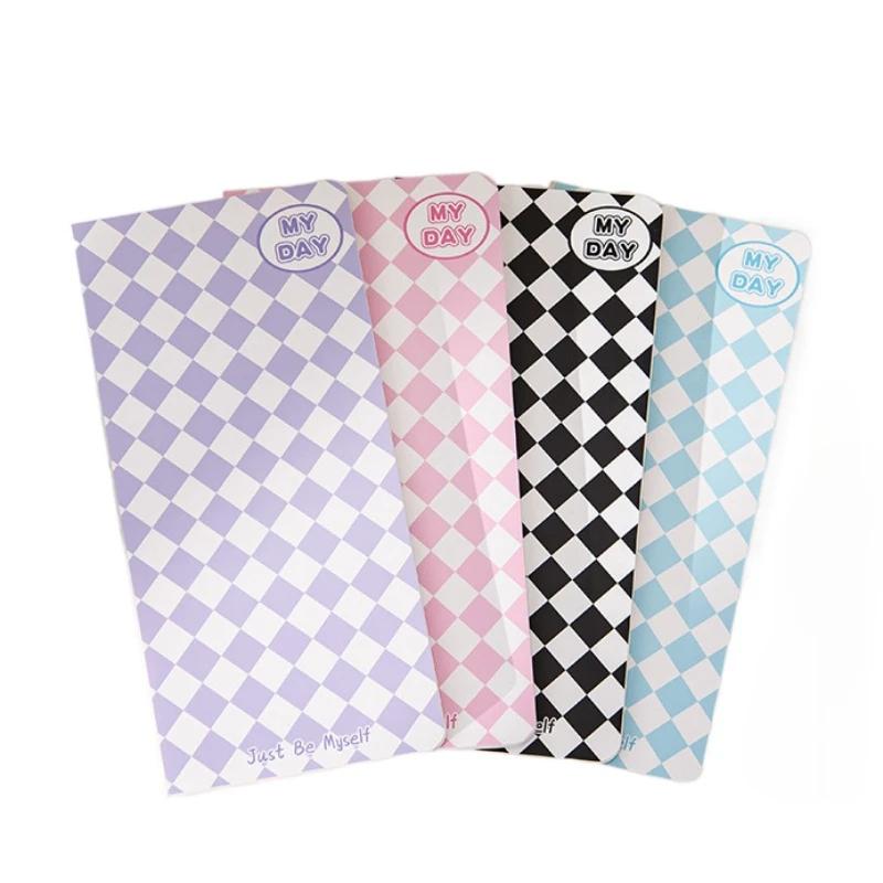 100sheets/pc Check Prints Square Rectangle Sticky Note Notebook Portable Memo Pad Notepad School Supplies