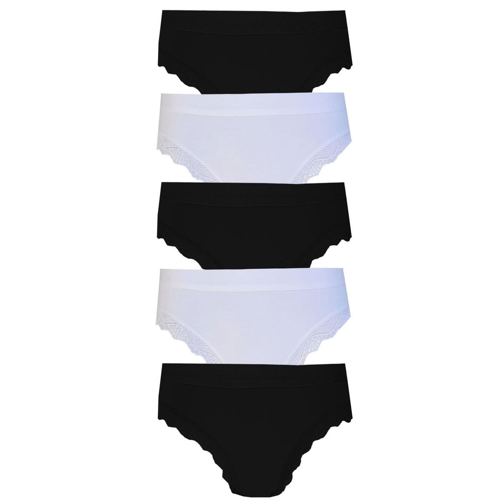 Женские хлопчатобумажные трусики с высокой талией из 5 предметов с легким бельем на шнуровке