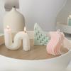 Handmade Geometric Soy Wax Candle - Aromatic & Creative Indoor Gift Ornament
