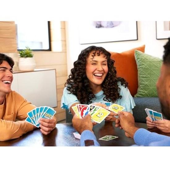 Mattel Game UNO Teams Party Goods 2-4 (4-8 Players) 112 Cards Ages 7 Up Blue HXT58