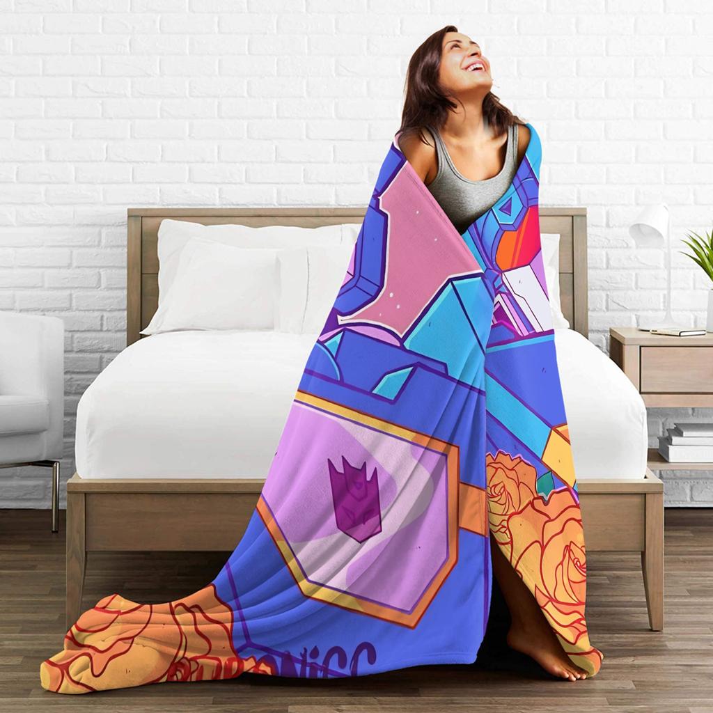 T-Transformers Soundwave Plush Blanket Boy Girl  Flannel Throw Blanket For Couch Chair Soft Custom Quality Bedspread Gift