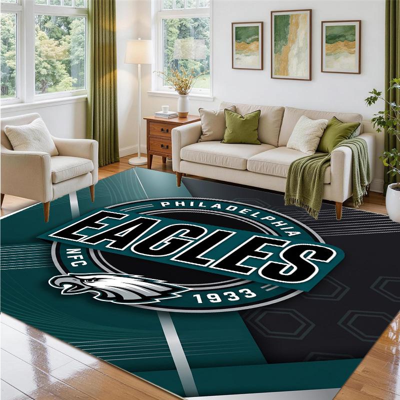 Ковер с дизайном Philadelphia Eagles из кристаллического велюра, мягкий декоративный коврик для спальни, прихожей
